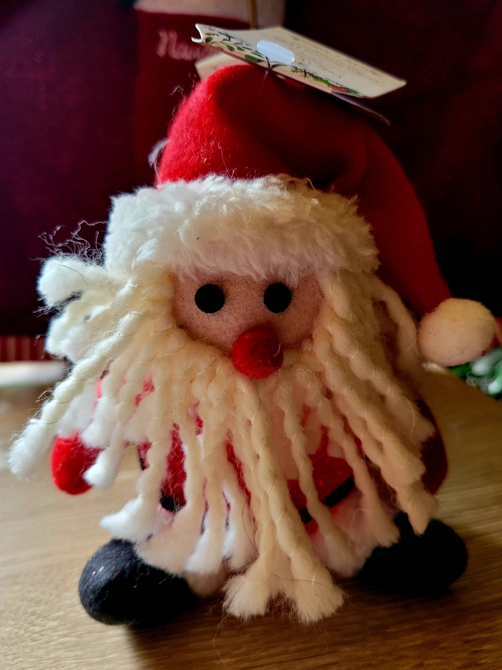 Pier 1 Red and White Santa Gnome Plush Holiday Accent